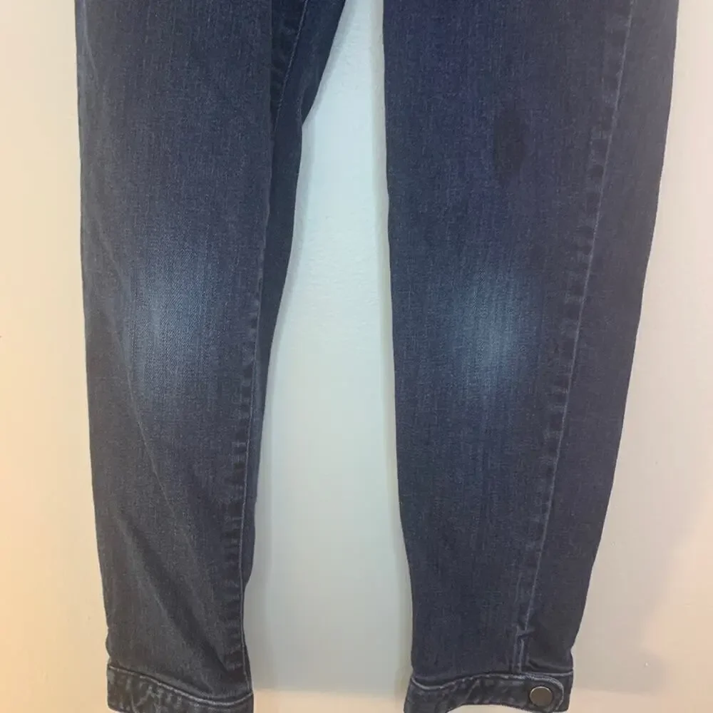 GAP Girl’s Super Skinny Dark Wash Adjustable Waist Snap Ankle Jeans / Size: 8R